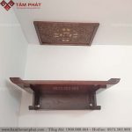 Mẫu bàn thờ treo TT2037 được sơn màu óc chó nâu