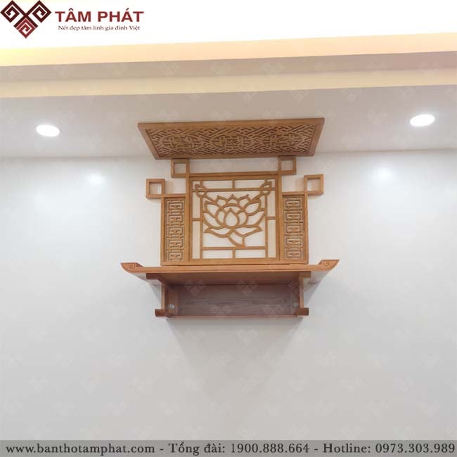 Bàn thờ treo màu sáng Sồi