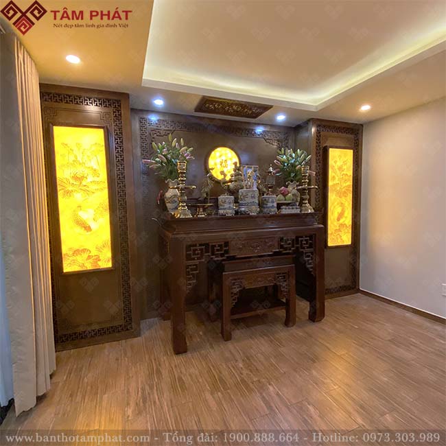 Bàn thờ gỗ Gụ cao cấp cho độ bền hàng trăm năm 