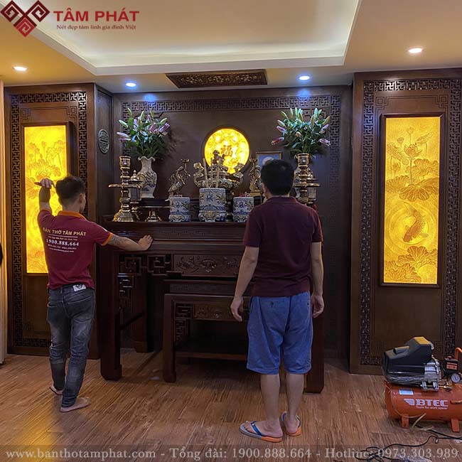 Mẫu bàn thờ gia tiên đẹp BT-1128 Tâm Phát