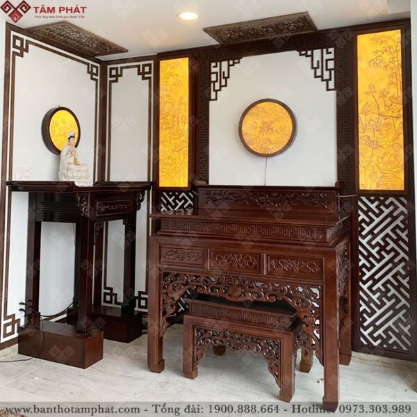 Mẫu phòng thờ Phật và gia tiên mẫu BT-1129