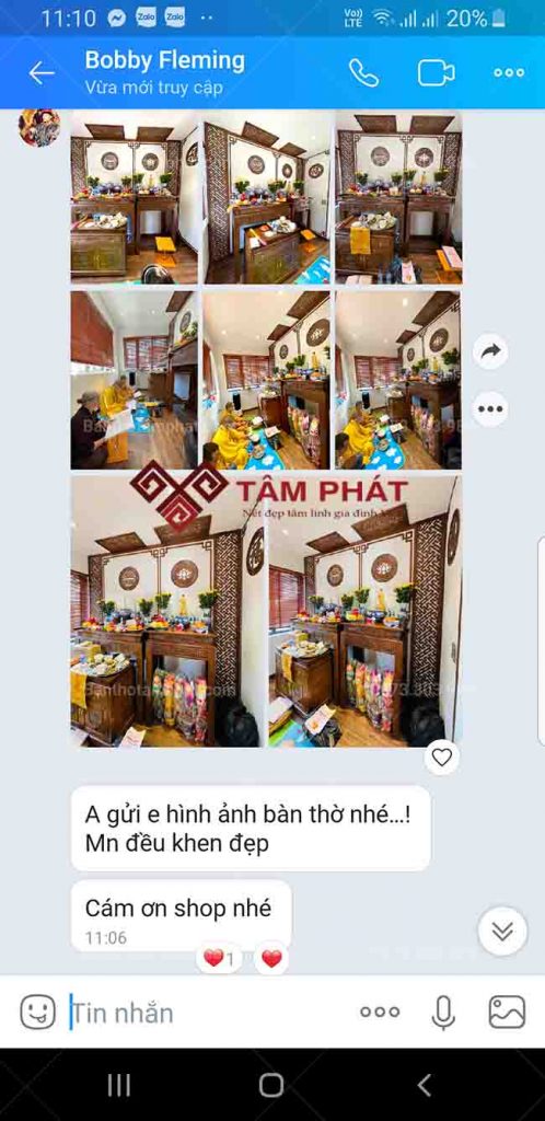 Phản hồi của khách hàng khi lựa chọn mẫu bàn thờ BT-1131