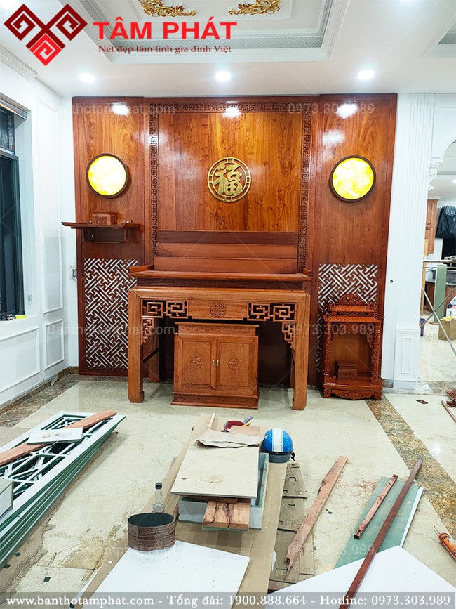 Phòng thờ gỗ Hương cao cấp BT-1138