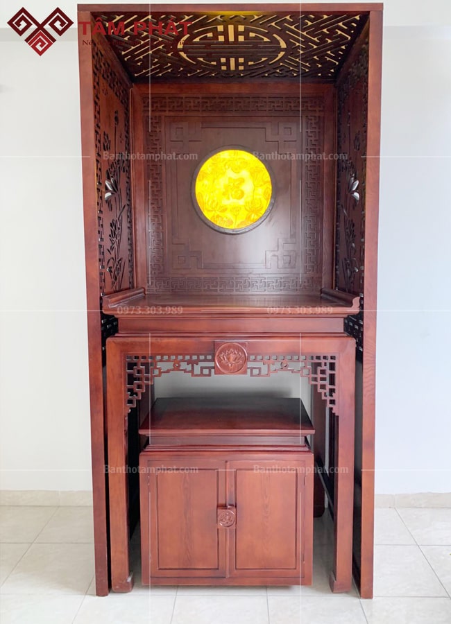 Tranh tròn chữ Phúc trang trí bàn thờ TC6622 Tâm Phát