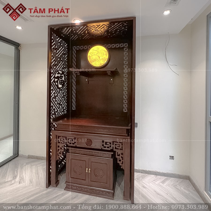 Tranh trúc chỉ hoa sen trang trí bàn thờ Phật