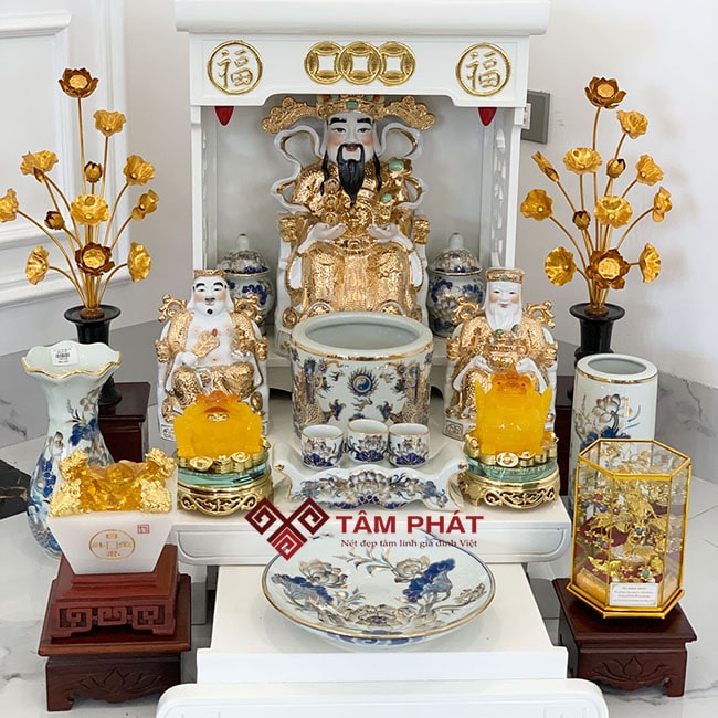 Cách bày trí bàn thờ thần tài chuẩn phong thủy