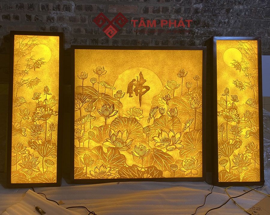 Tranh bái Phật cho phòng thờ lớn
