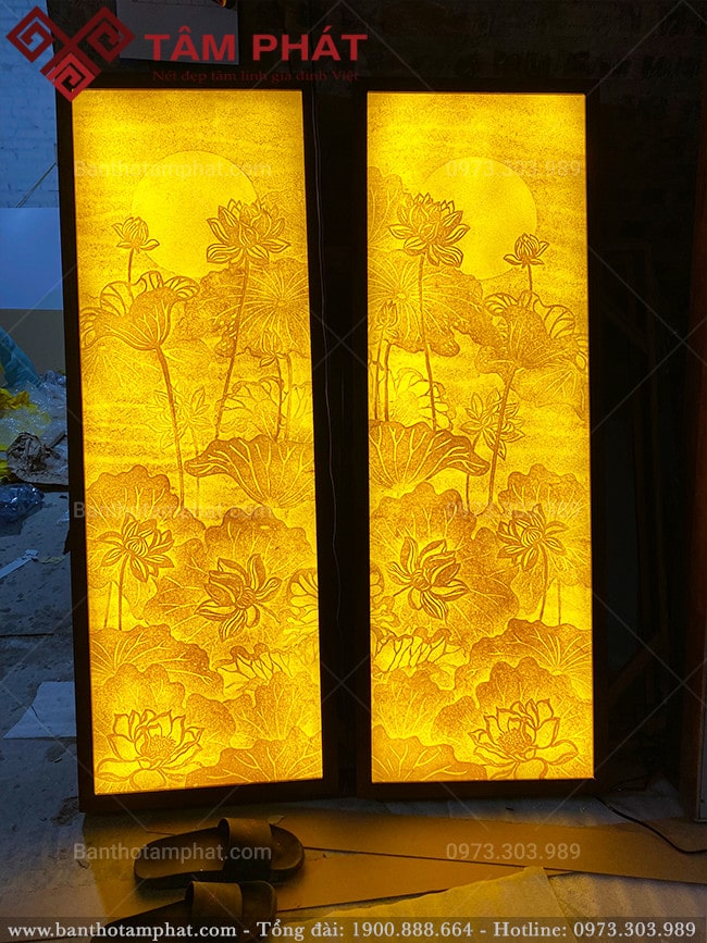 Cặp tranh trúc chỉ Sen được nhiều khách hàng lựa chọn