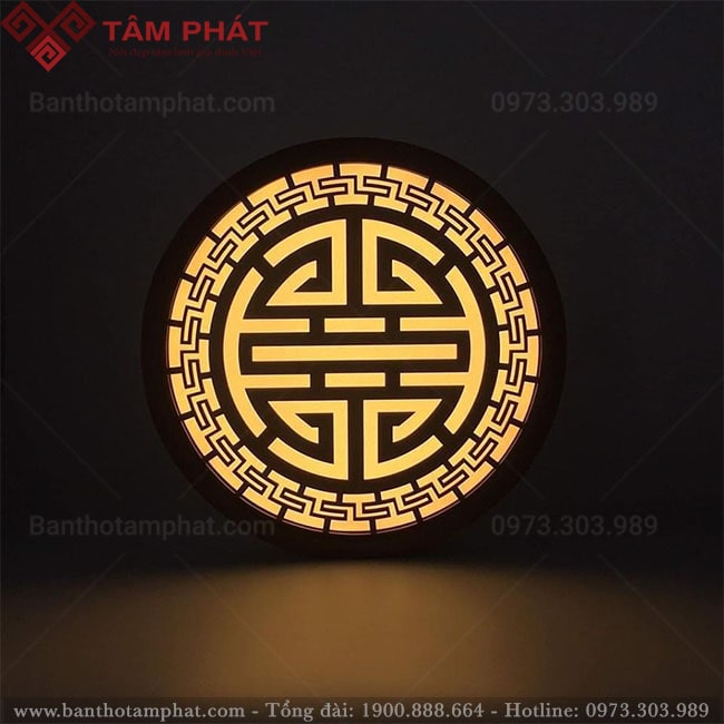 Đèn tranh họa tiết chữ Thọ