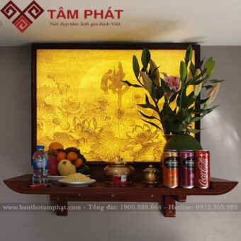 Tranh bái Phật trang trí bàn thờ mẫu TC6612