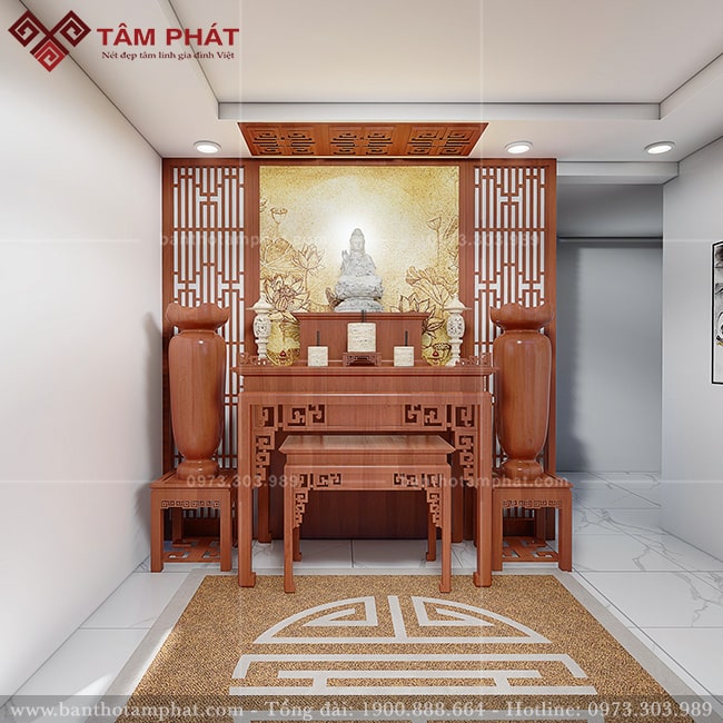 Bàn thờ 2 tầng hiện đại