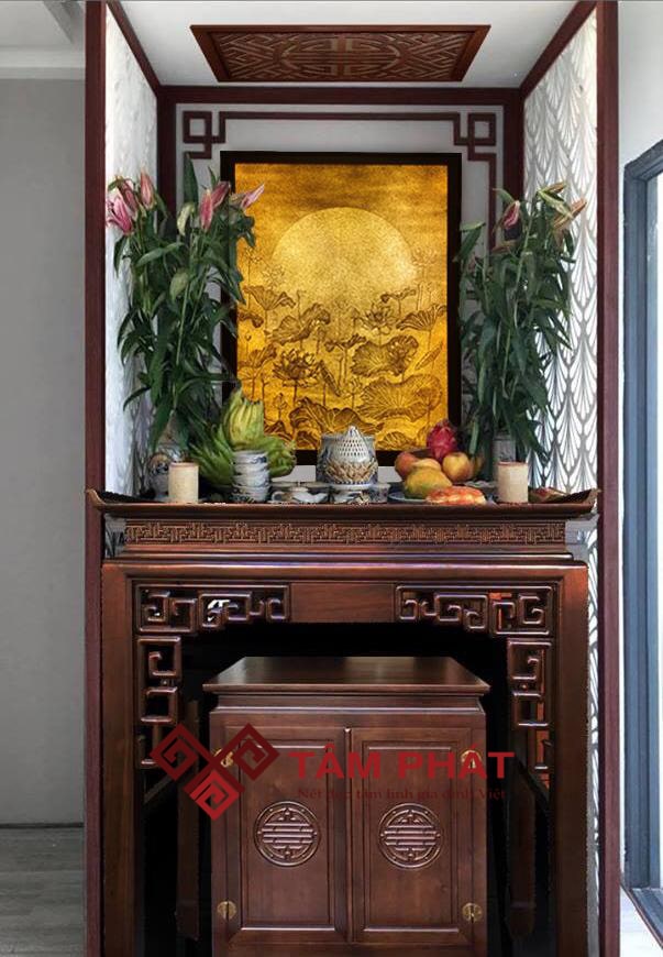 Tranh trúc chỉ hoa sen mẫu TC6642