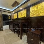 Tranh trúc chỉ tô điểm thêm nét đẹp thuần khiết cho không gian thờ
