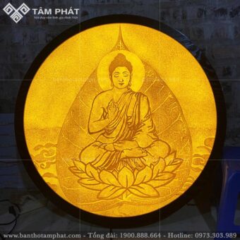 Tranh Phật trúc chỉ tròn