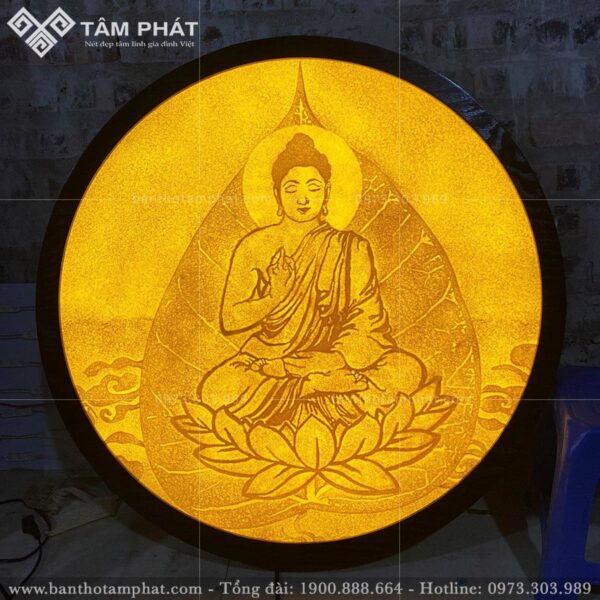 Tranh Phật trúc chỉ tròn