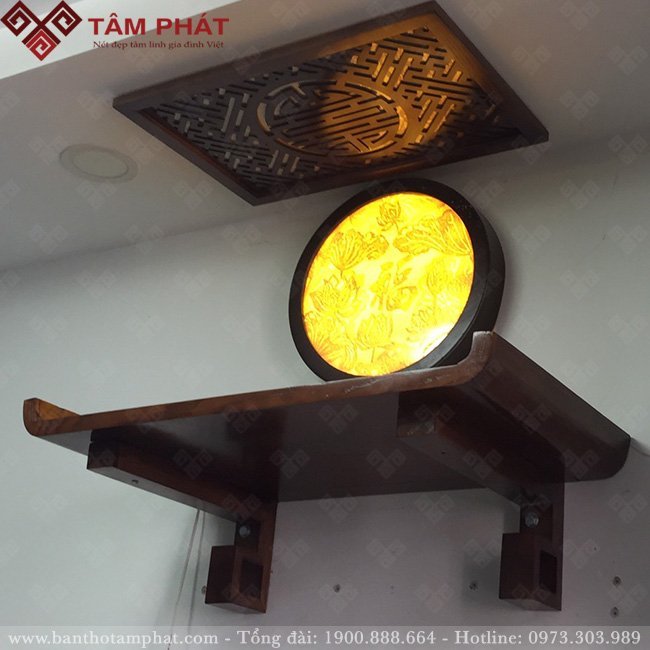 Bàn thờ treo tường nhỏ 4 Bàn thờ treo tường Tâm Phát chất lượng số 1 thị trường