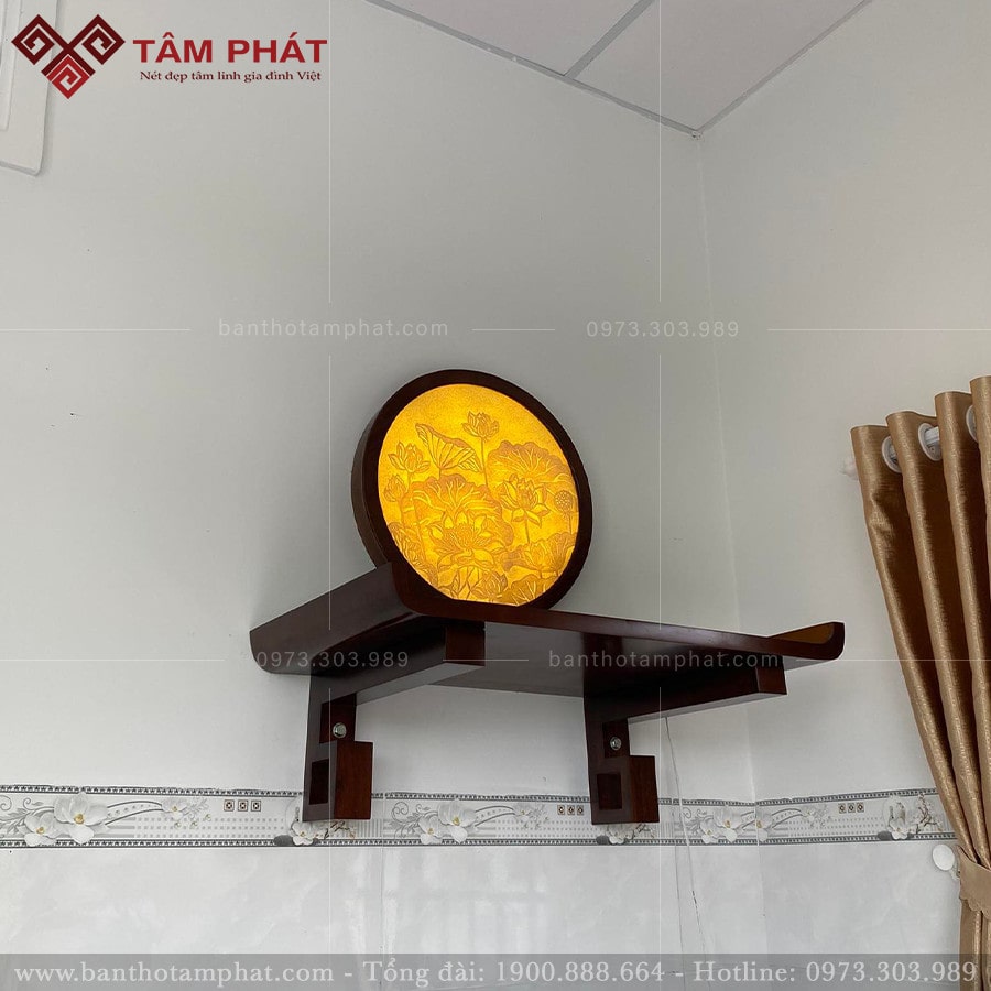 Bàn thờ treo tường nhỏ mẫu TT2068 Tâm Phát đẹp hiện đại