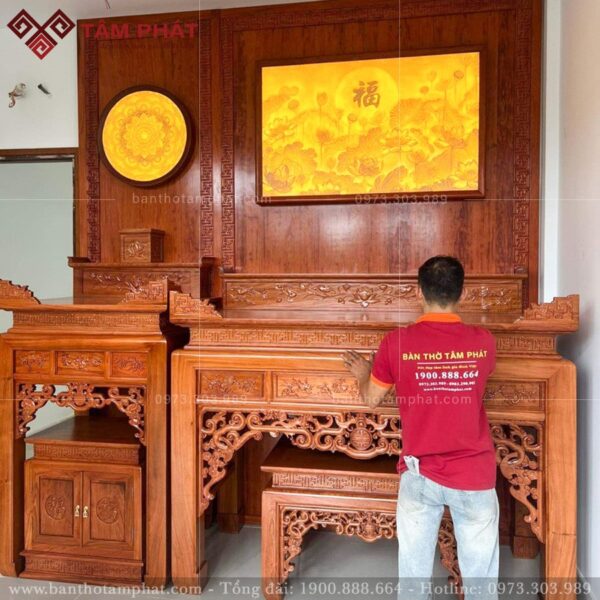 Không gian thờ gỗ Hương cao cấp BT-1165