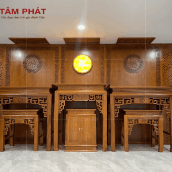 Không gian thờ gia tiên Nội Ngoại và thờ Phật BT-1158