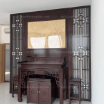 Phòng thờ 2 cấp gỗ Gụ