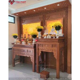 Không gian thờ Phật và gia tiên BT-1186
