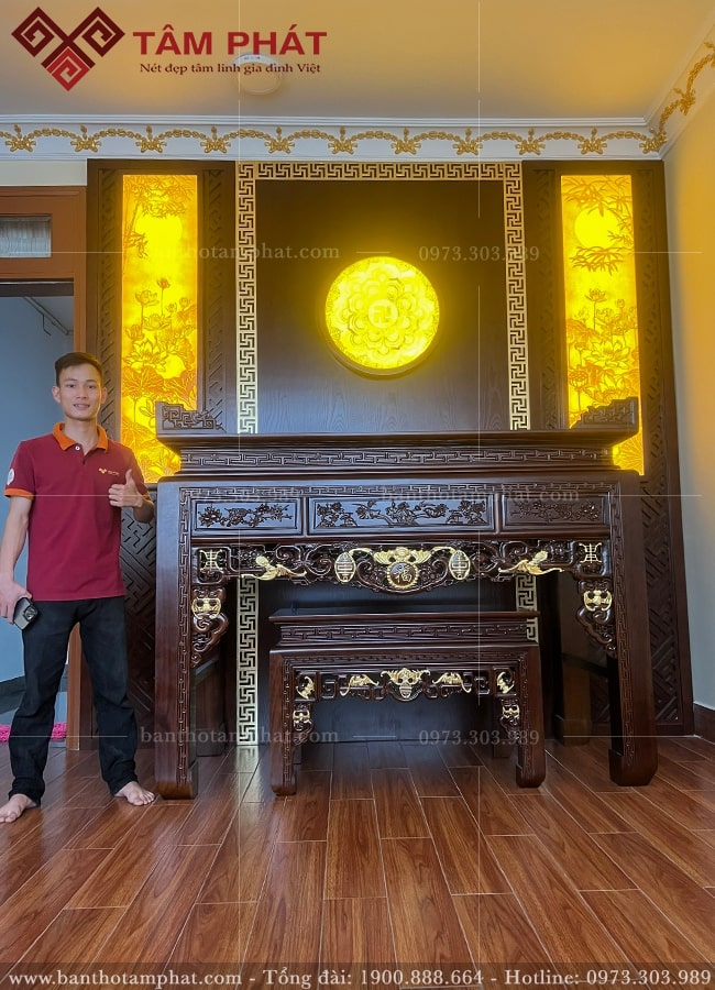 Mẫu bàn thờ sang trọng BT-1188 Tâm Phát