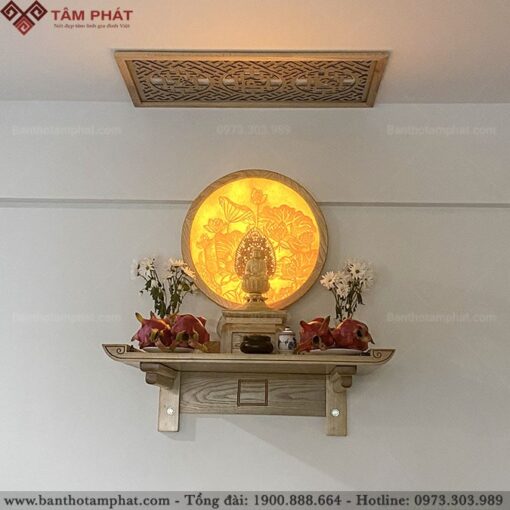 Bàn thờ phật treo tường đơn giản TT2265