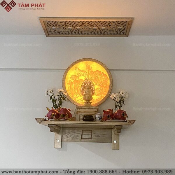 Bàn thờ phật treo tường đơn giản TT2265