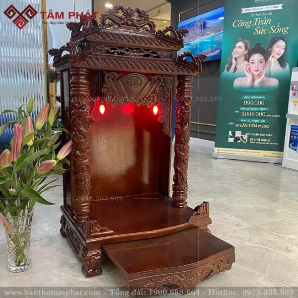 Bàn thờ ông địa gỗ Gõ
