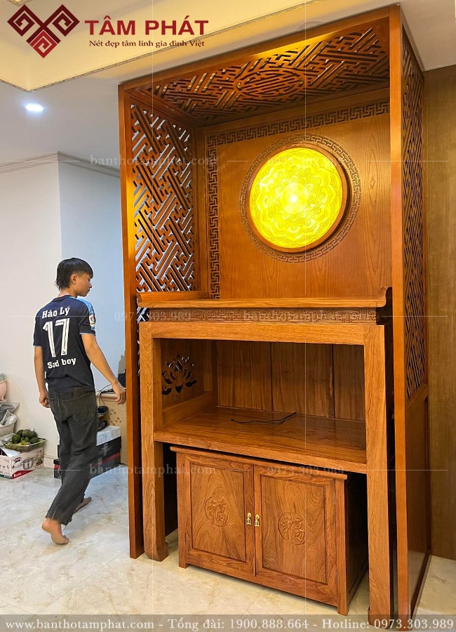 Mẫu bàn thờ chung cư đơn giản BT-1261 Tâm Phát