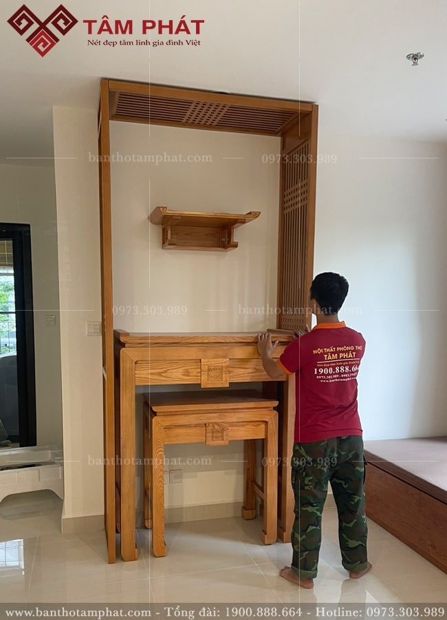 Phòng thờ chung cư đơn giản BT-1120 Tâm Phát