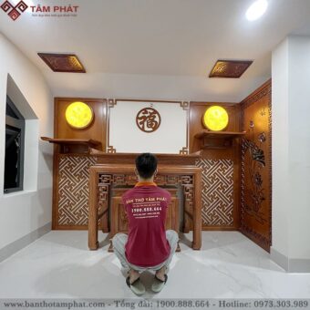 Mẫu phòng thờ trên gác lửng BT-1198