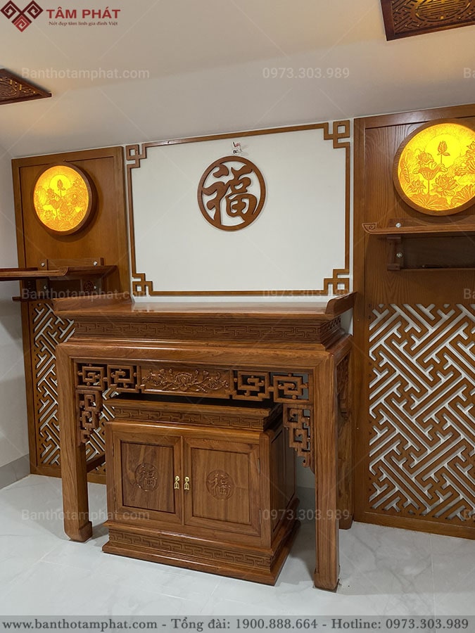 Mẫu phòng thờ trên gác lửng BT-1198