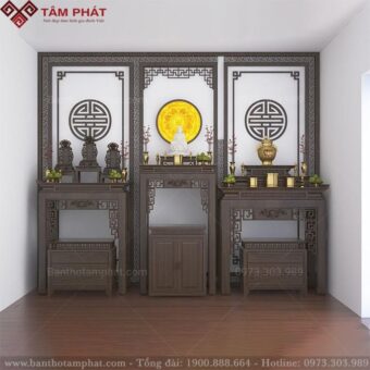 Mẫu phòng thờ thiết kế đơn giản BT-1216