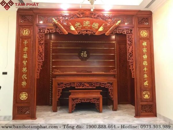 Phòng thờ gia tiên gỗ Hương cao cấp BT-1218