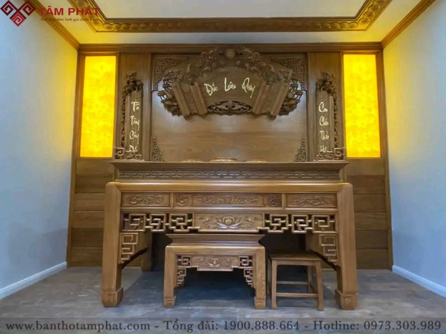 Phòng thờ gia tiên đẹp mẫu BT-1221