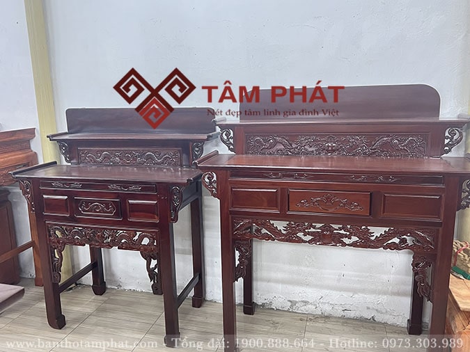 Bàn thờ tam cấp gỗ Căm Xe BT-1225 Tâm Phát