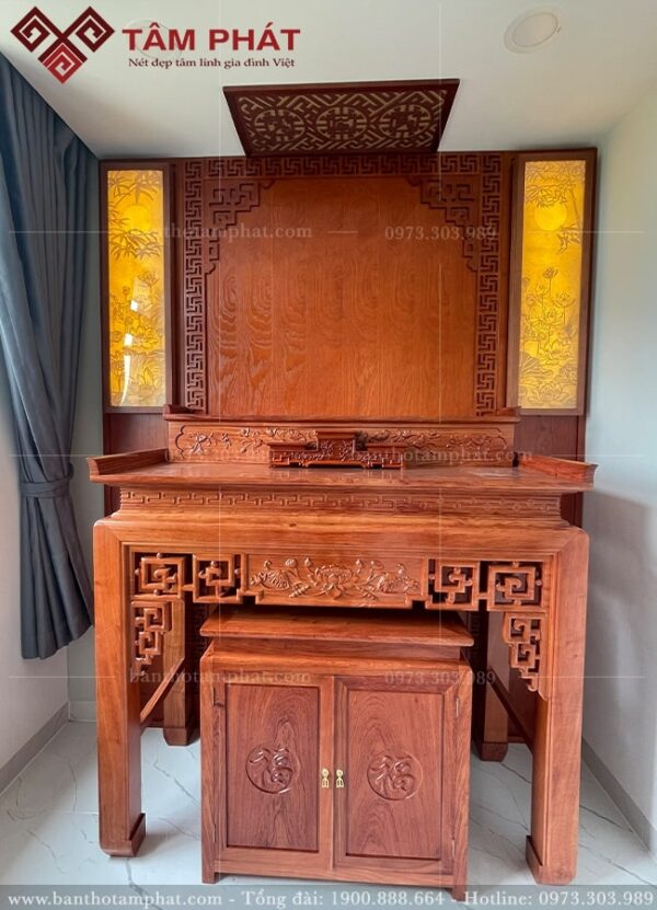 Mẫu bàn thờ sang trọng được nhiều gia chủ lựa chọn