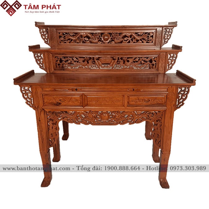 Bàn thờ tam cấp gỗ Căm Xe BT-1225