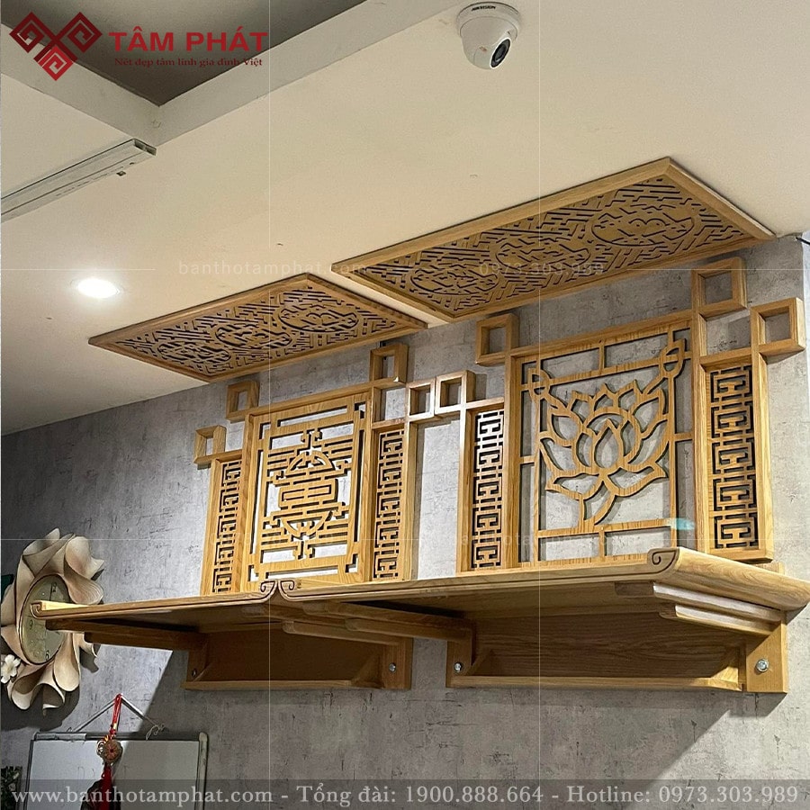 Bàn thờ treo tường 2 tầng mẫu TT2075 2 Bàn thờ treo tường 2 tầng mẫu TT2075
