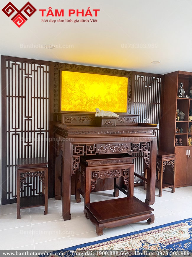 Phòng thờ Phật sang trọng BT-1232 tâm Phát
