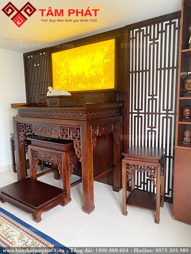 Phòng thờ Phật sang trọng BT-1232 tâm Phát