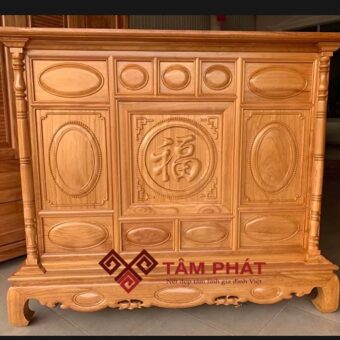 Tủ thờ chữ Phúc gỗ Gõ TU-5009