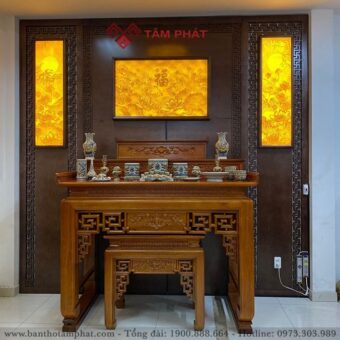 Bàn thờ 3 cấp cho phòng thờ mẫu BT-1136