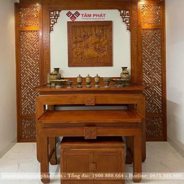 Bàn thờ thiết kế 3 tầng hiện đại