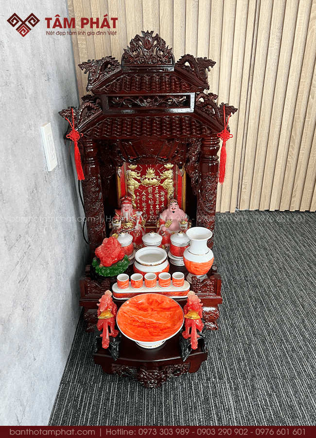 Bàn thờ mái chùa tạo lên nét đẹp truyền thống