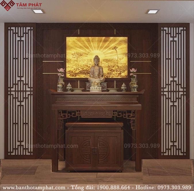 Mẫu phòng thờ Phật đẹp BT-1245