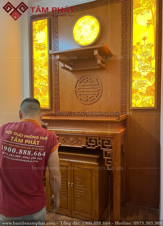 Mẫu Bàn Thờ Phật Thần Tài Ông Địa Và Quan Âm