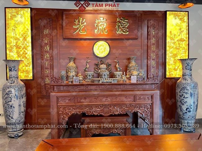 Tranh trúc chỉ phòng thờ kích thước lớn TC6691 Tâm Phát