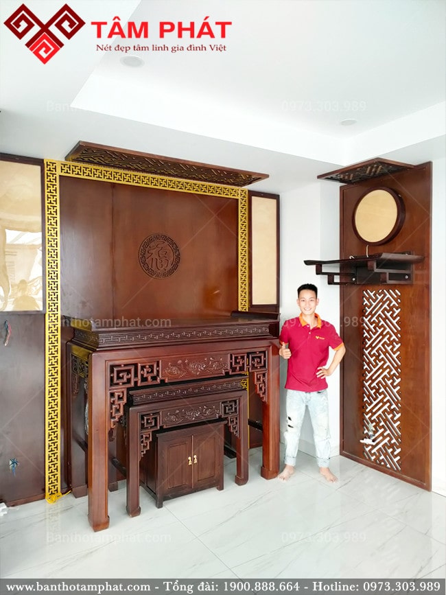 Phòng thờ đẹp Tâm Phát mẫu BT-1266